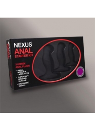Набор из 3 массажеров простаты чёрного цвета NEXUS ANAL STARTER KIT - Nexus Range - в Майкопе купить с доставкой
