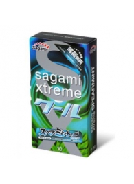 Презервативы Sagami Xtreme Mint с ароматом мяты - 10 шт. - Sagami - купить с доставкой в Майкопе