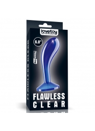 Синяя анальная втулка Flawless Clear Prostate Plug 6.0 - 15 см. - Lovetoy - в Майкопе купить с доставкой