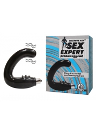 Чёрный массажёр простаты серии Sex Expert - Sex Expert - в Майкопе купить с доставкой