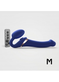 Синий безремневой страпон Multi Orgasm Size M с клиторальной стимуляцией - Strap-on-me - купить с доставкой в Майкопе