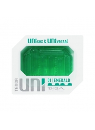 Зеленый мастурбатор-стимулятор Tenga Uni Emerald - Tenga - в Майкопе купить с доставкой