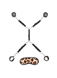 Леопардовая фиксация на матрас для рук и ног Classic Bedspreader - Lux Fetish - купить с доставкой в Майкопе