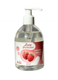 Лубрикант на водной основе Love Protection Raspberry с ароматом малины - 300 мл. - Lola Games - купить с доставкой в Майкопе