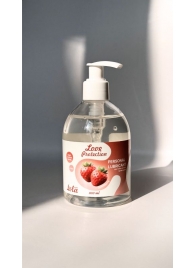 Лубрикант на водной снове Love Protection Strawberry с ароматом клубники - 300 мл. - Lola Games - купить с доставкой в Майкопе