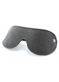 Черная кожаная маска на глаза - БДСМ Арсенал - купить с доставкой в Майкопе