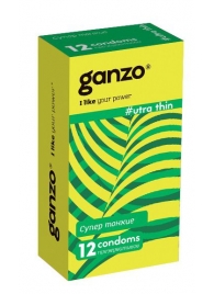 Ультратонкие презервативы Ganzo Ultra thin - 12 шт. - Ganzo - купить с доставкой в Майкопе
