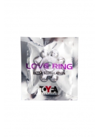 Прозрачное гелевое эрекционное кольцо-цветок - Toyfa Basic - в Майкопе купить с доставкой