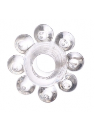 Прозрачное гелевое эрекционное кольцо-цветок - Toyfa Basic - в Майкопе купить с доставкой