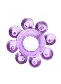 Мягкая фиолетовая гелевая насадка - Toyfa Basic - в Майкопе купить с доставкой