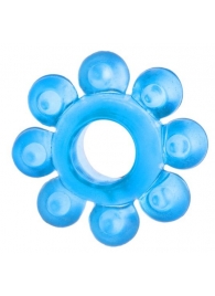 Голубая гелевая насадка-цветок - Toyfa Basic - в Майкопе купить с доставкой
