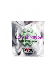 Зеленое эрекционное кольцо-цветок - Toyfa Basic - в Майкопе купить с доставкой