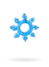 Голубая гелевая насадка-звезда - Toyfa Basic - в Майкопе купить с доставкой