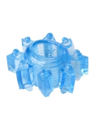 Голубая гелевая насадка-звезда - Toyfa Basic - в Майкопе купить с доставкой