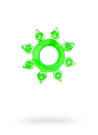 Зеленое эрекционное кольцо-звезда - Toyfa Basic - в Майкопе купить с доставкой