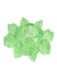 Зеленое эрекционное кольцо-звезда - Toyfa Basic - в Майкопе купить с доставкой