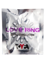 Прозрачное гелевое эрекционное кольцо с шипиками - Toyfa Basic - в Майкопе купить с доставкой