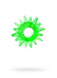 Зеленое эрекционное кольцо-солнце - Toyfa Basic - в Майкопе купить с доставкой