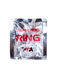 Прозрачное эрекционное кольцо с вибратором  и подхватом - Toyfa Basic - в Майкопе купить с доставкой