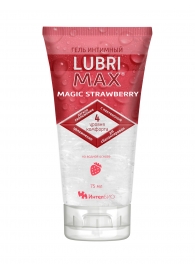 Интимный гель-смазка на водной основе Lubrimax Magic Strawberry - 75 мл. - ИнтелБИО - купить с доставкой в Майкопе