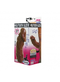 Коричневая насадка на пенис Wolftooth Sleeve - 13 см. - Baile - в Майкопе купить с доставкой