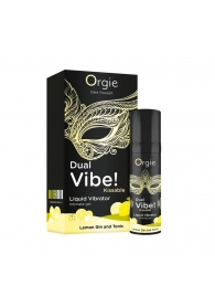 Съедобный жидкий вибратор Dual Vibe! со вкусом лимонного джина с тоником - 15 мл. - ORGIE - купить с доставкой в Майкопе