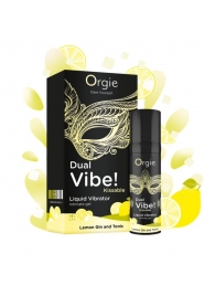 Съедобный жидкий вибратор Dual Vibe! со вкусом лимонного джина с тоником - 15 мл. - ORGIE - купить с доставкой в Майкопе
