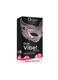 Съедобный жидкий вибратор Dual Vibe! со вкусом клубничного джина с тоником - 15 мл. - ORGIE - купить с доставкой в Майкопе