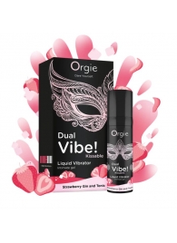 Съедобный жидкий вибратор Dual Vibe! со вкусом клубничного джина с тоником - 15 мл. - ORGIE - купить с доставкой в Майкопе