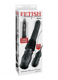 Черный автоматический вибромассажер с вибропулей Ultimate Silicone Thruster - Pipedream - купить с доставкой в Майкопе