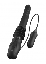 Черный автоматический вибромассажер с вибропулей Ultimate Silicone Thruster - Pipedream - купить с доставкой в Майкопе