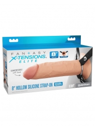 Полый страпон на ремнях 8’’ Hollow Silicone Strap-on - Pipedream - купить с доставкой в Майкопе