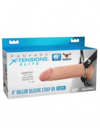 Полый страпон на ремнях 6’’ Hollow Silicone Strap-on - Pipedream - купить с доставкой в Майкопе