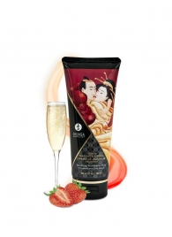 Массажный крем для тела с ароматом клубники и шампанского Sparkling Strawberry Wine - 200 мл. - Shunga - купить с доставкой в Майкопе