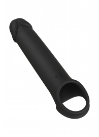 Черная насадка-удлинитель с вибрацией Vibrating Extender With Remote - Dream Toys - в Майкопе купить с доставкой