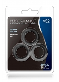 Набор из 3 черных эрекционных колец Black Small Penis Rings - Blush Novelties - в Майкопе купить с доставкой