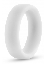 Белое люминесцентное эрекционное кольцо Silicone Glo Cock Ring - Blush Novelties - в Майкопе купить с доставкой