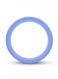 Голубое люминесцентное кольцо Silicone Glo Cock Ring - Blush Novelties - в Майкопе купить с доставкой