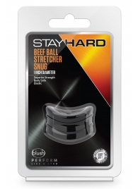 Черное эрекционное кольцо на мошонку Beef Ball Stretcher Snug - Blush Novelties - в Майкопе купить с доставкой