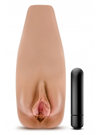 Маструбатор-вагина с вибрацией Soft   Wet Renata Realistic Tan Masturbator - Blush Novelties - в Майкопе купить с доставкой