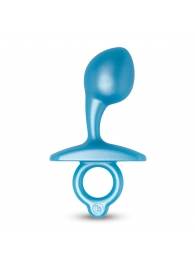Голубая анальная пробка для массажа простаты Bulb Silicone Prostate Plug - 10,7 см. - b-Vibe - в Майкопе купить с доставкой