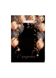 Пакет с вырубной ручкой и принтом в виде шариков (30х40 см) - Сима-Ленд - купить с доставкой в Майкопе