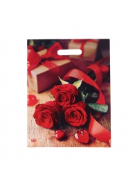 Пакет с принтом в виде роз (31х40 см) - Сима-Ленд - купить с доставкой в Майкопе