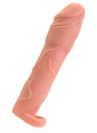 Телесная удлиняющая насадка с подхватом - 19 см. - ToyFa - в Майкопе купить с доставкой