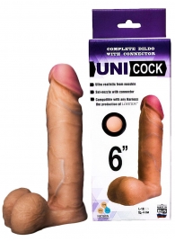 Насадка для страпона фаллической формы UNICOCK 6  - 18 см. - LOVETOY (А-Полимер) - купить с доставкой в Майкопе