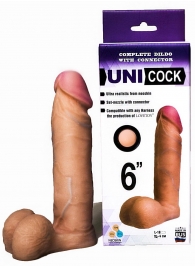 Насадка для страпона фаллической формы UNICOCK 6  - 18 см. - LOVETOY (А-Полимер) - купить с доставкой в Майкопе