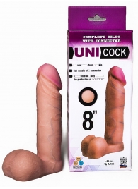 Фаллическая насадка для страпона UNICOCK 8  - 20 см. - LOVETOY (А-Полимер) - купить с доставкой в Майкопе
