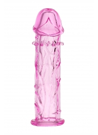 Розовая насадка фаллической формы - 12,5 см. - A-toys - в Майкопе купить с доставкой