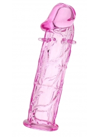 Розовая насадка фаллической формы - 12,5 см. - A-toys - в Майкопе купить с доставкой