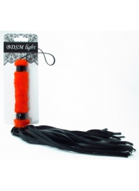 Нежная плеть с красным мехом BDSM Light - 43 см. - БДСМ Арсенал - купить с доставкой в Майкопе